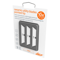 Slice Pointed-Tip Ceramic Utility Knife Blades, Single Style Planification Entrepots Molloy