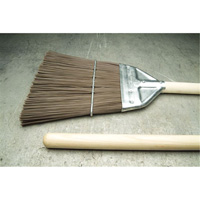 Railroad Broom, Wood Handle, Polypropylene Bristles, 55" L JK603 | Planification Entrepots Molloy