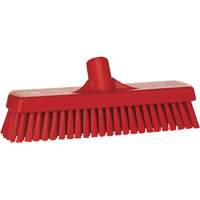 Brosse &agrave; r&eacute;curer pour planchers et murs, Crins Ferme, 12", Polyester, Rouge Planification Entrepots Molloy