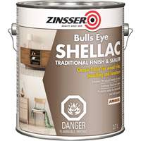 Scellant &agrave; la gomme-laque Zinsser Bulls Eye, Ambr&eacute;e, 3,7 L Planification Entrepots Molloy