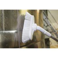 Angle-Adjustable Water-Fed Washing Brush, Soft Bristles, 9-1/4" Long, Green Planification Entrepots Molloy