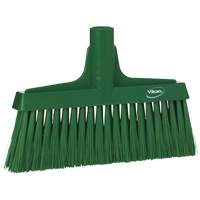 Upright Broom Head, Coarse/Fine Bristles, 10-1/4", Polyester, Green Planification Entrepots Molloy