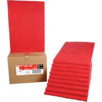 Tampon de nettoyage pour tapis, 14" x 20", Lustrage/Nettoyage, Rouge Planification Entrepots Molloy