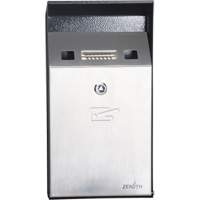 Cendrier, Montage mural, Acier inoxydable, Capacit&eacute; 1 Litre, Hauteur 11-4/5" Planification Entrepots Molloy