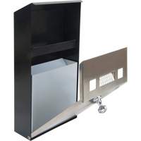 Cendrier, Montage mural, Acier inoxydable, Capacit&eacute; 1 Litre, Hauteur 11-4/5" Planification Entrepots Molloy