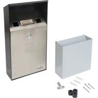 Cendrier, Montage mural, Acier inoxydable, Capacit&eacute; 1 Litre, Hauteur 11-4/5" Planification Entrepots Molloy