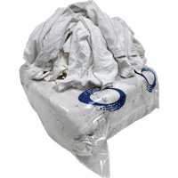 Chiffons de nettoyage, Coton/Molleton, Blanc, 25 lb Planification Entrepots Molloy
