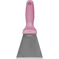 Large Stainless Steel Scraper, Pink, 3" W x 9" L Planification Entrepots Molloy