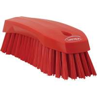 Large Angled Hand Brush, Stiff Bristles, 8" Long, Red Planification Entrepots Molloy