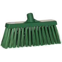 Heavy-Duty Push Broom, Stiff Bristles, 13", Polyester, Green Planification Entrepots Molloy