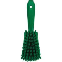 Short-Handled Washing Brush, Soft Bristles, 10-1/2" Long, Green Planification Entrepots Molloy