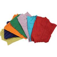 Recycled Material Wiping Rags, Cotton, Mix Colours, 25 lbs. JP783 | Planification Entrepots Molloy