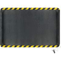 Tapis conductible Hog Heaven, 4' la x 6' lo, 5/8" &eacute;paisseur, Noir/Jaune, Nitrile Planification Entrepots Molloy