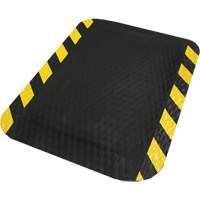 Tapis Hog Heaven, Losange, 2' x 3' x 5/8", Noir/Jaune, Nitrile Planification Entrepots Molloy