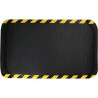 Tapis Hog Heaven, Losange, 3' x 5' x 5/8", Noir/Jaune, Nitrile Planification Entrepots Molloy