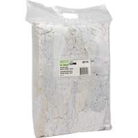 Recycled Material Wiping Rags, Cotton, White, 10 lbs. JQ110 | Planification Entrepots Molloy