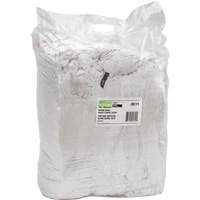 Recycled Material Wiping Rags, Cotton, White, 25 lbs. JQ111 | Planification Entrepots Molloy