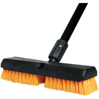 Brosse de nettoyage avec manche, 10" l, Soies Polypropyl&egrave;ne, Noir/Rouge Planification Entrepots Molloy