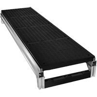 FOUNDATION Smooth Modular Aluminum Work Platform Kit, 18" W x 72" D, 400 lbs. Capacity, All-Welded Planification Entrepots Molloy
