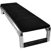 FOUNDATION Smooth Modular Aluminum Work Platform Kit, 18" W x 72" D, 400 lbs. Capacity, All-Welded Planification Entrepots Molloy