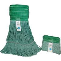 Wide-Band Mop Head, Antimicrobial/Floor Finishing/Specialty, Cotton/Rayon/Synthetic, Loop Style Planification Entrepots Molloy
