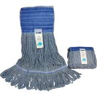 Wide-Band Mop Head, Antimicrobial/Floor Finishing/Specialty, Cotton/Rayon/Synthetic, Loop Style Planification Entrepots Molloy