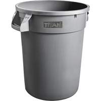 Contenant gris Titan pour d&eacute;chets, Plastique, 20 gal. US Planification Entrepots Molloy