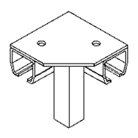 Floor Mount Curtain Partition 90° Corner Connector Planification Entrepots Molloy