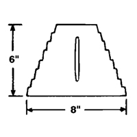 Cale de roue, 9" x 8" x 6", Noir Planification Entrepots Molloy