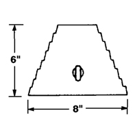 Cale de roue, 9" x 8" x 6", Noir Planification Entrepots Molloy