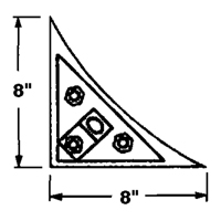 Cale de roue, 8" x 8" x 8", Noir Planification Entrepots Molloy