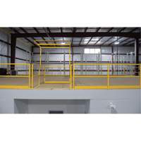 Mezzanine Safety Gate, 68-1/2" L x 42" H, 80-1/16" Raised, Yellow KI289 | Planification Entrepots Molloy