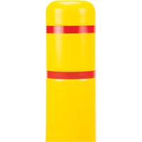 Polyethylene Bollard Cover, 4-1/2" Dia. x 52" L, Red/Yellow Planification Entrepots Molloy