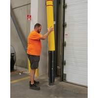 Polyethylene Bollard Cover, 6-5/8" Dia. x 60" L, Red/Yellow Planification Entrepots Molloy