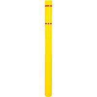 Polyethylene Bollard Cover, 4-1/2" Dia. x 64" L, Red/Yellow Planification Entrepots Molloy