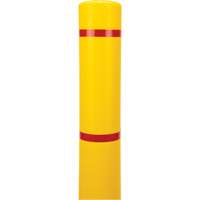 Polyethylene Bollard Cover, 4-1/2" Dia. x 64" L, Red/Yellow Planification Entrepots Molloy