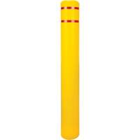 Polyethylene Bollard Cover, 6-5/8" Dia. x 52" L, Red/Yellow Planification Entrepots Molloy