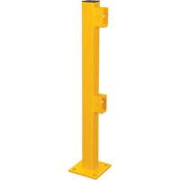 End Post for Light-Duty Guard Rails, Steel, 42" H, Safety Yellow Planification Entrepots Molloy