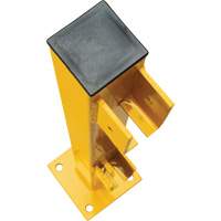 End Post for Light-Duty Guard Rails, Steel, 42" H, Safety Yellow Planification Entrepots Molloy