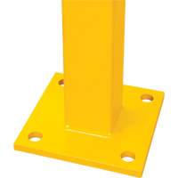 Corner Post for Light-Duty Guard Rails, Steel, 42" H, Safety Yellow Planification Entrepots Molloy