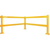 Lift-Out Guard Rail, Steel, 3' L x 4" H, Safety Yellow Planification Entrepots Molloy