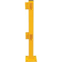 Corner Post for Light-Duty Guard Rails, Steel, 42" H, Safety Yellow Planification Entrepots Molloy