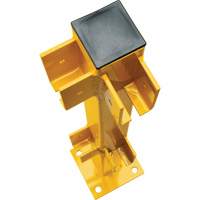 Corner Post for Light-Duty Guard Rails, Steel, 42" H, Safety Yellow Planification Entrepots Molloy