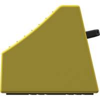 Cale de roue ultra-robuste pour l'exploitation mini&egrave;re Checkers Safety sans support, PEHD, Jaune, 14-1/2" la x 17-1/2" p x 16" h Planification Entrepots Molloy