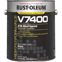 High-Performance V7400 System 340 VOC DTM Alkyd Enamel, Black, High-Gloss, Gallon Planification Entrepots Molloy
