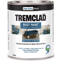 Tremclad&reg; Water-Based Rust Paint, 946 ml, Can, Black Planification Entrepots Molloy