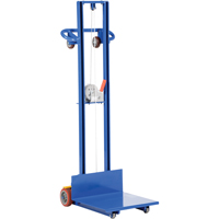Platform Lift Stacker, Hand Winch Operated, 400 lbs. Capacity, 58" Max Lift Planification Entrepots Molloy