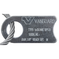 &eacute;lingue de levage &agrave; c&acirc;ble m&eacute;tallique - deux boucles, galvanis&eacute; Planification Entrepots Molloy