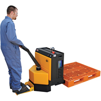 Fully Powered Electric Pallet Truck With  Stand-On Platform, 4500 lbs. Cap., 48" L x 30.25" W Planification Entrepots Molloy