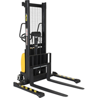 Fork Lift Stacker, Electric Operated, 2000 lbs. Capacity, 63" Max Lift Planification Entrepots Molloy